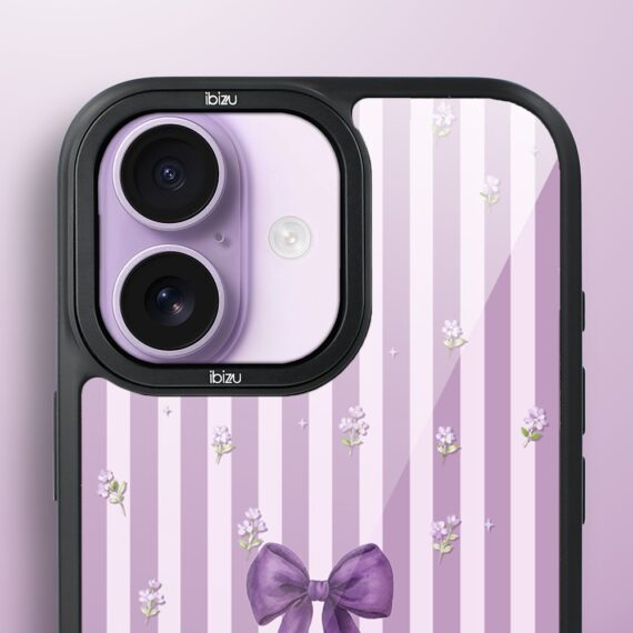 Etui do iPhone 17 IBIZU DropGuard Matt z MagSafe, Bella Fantasia, Lawendowa kokarda (1)