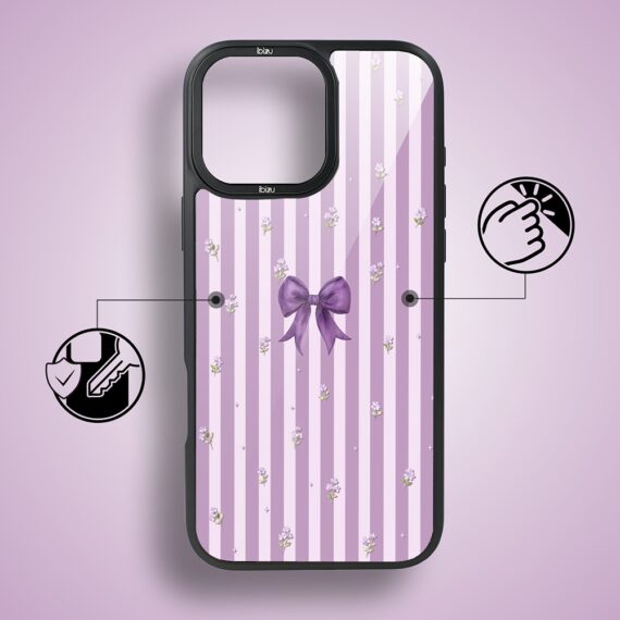 Etui do iPhone 17 IBIZU DropGuard Matt z MagSafe, Bella Fantasia, Lawendowa kokarda (6)