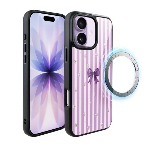 Etui do iPhone 17 IBIZU DropGuard Matt z MagSafe, Bella Fantasia, Lawendowa kokarda (7)
