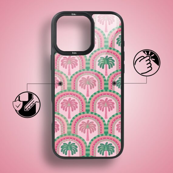 Etui do iPhone 17 IBIZU DropGuard Matt z MagSafe, Bella Fantasia, Palmy na Capri (2)