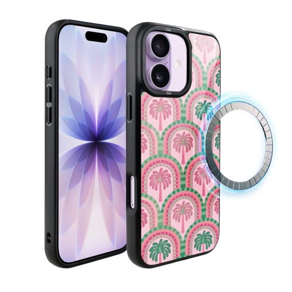 Etui do iPhone 17 IBIZU DropGuard Matt z MagSafe, Bella Fantasia, Palmy na Capri (3)