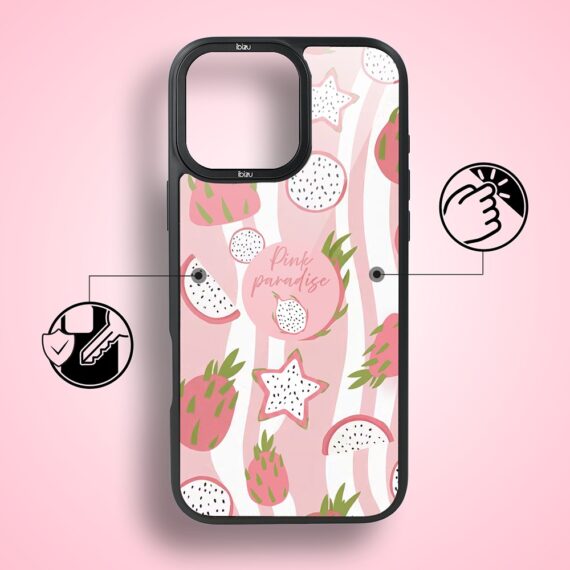 Etui do iPhone 17 IBIZU DropGuard Matt z MagSafe, Bella Fantasia, Różowa pitaja (1)