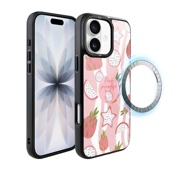 Etui do iPhone 17 IBIZU DropGuard Matt z MagSafe, Bella Fantasia, Różowa pitaja (2)