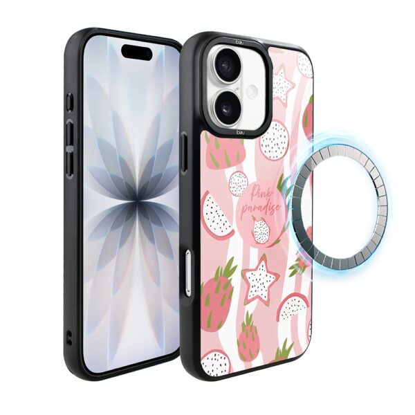 Etui do iPhone 17 IBIZU DropGuard Matt z MagSafe, Bella Fantasia, Różowa pitaja