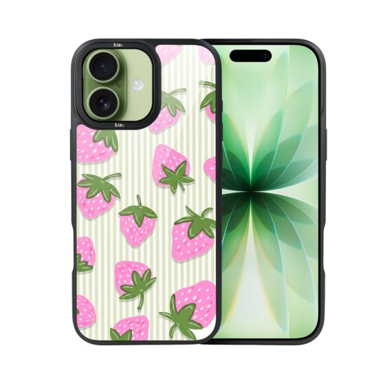 Etui do iPhone 17 IBIZU DropGuard Matt z MagSafe, Bella Fantasia, Truskawkowa łąka (3)
