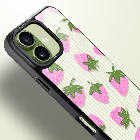Etui do iPhone 17 IBIZU DropGuard Matt z MagSafe, Bella Fantasia, Truskawkowa łąka (7)