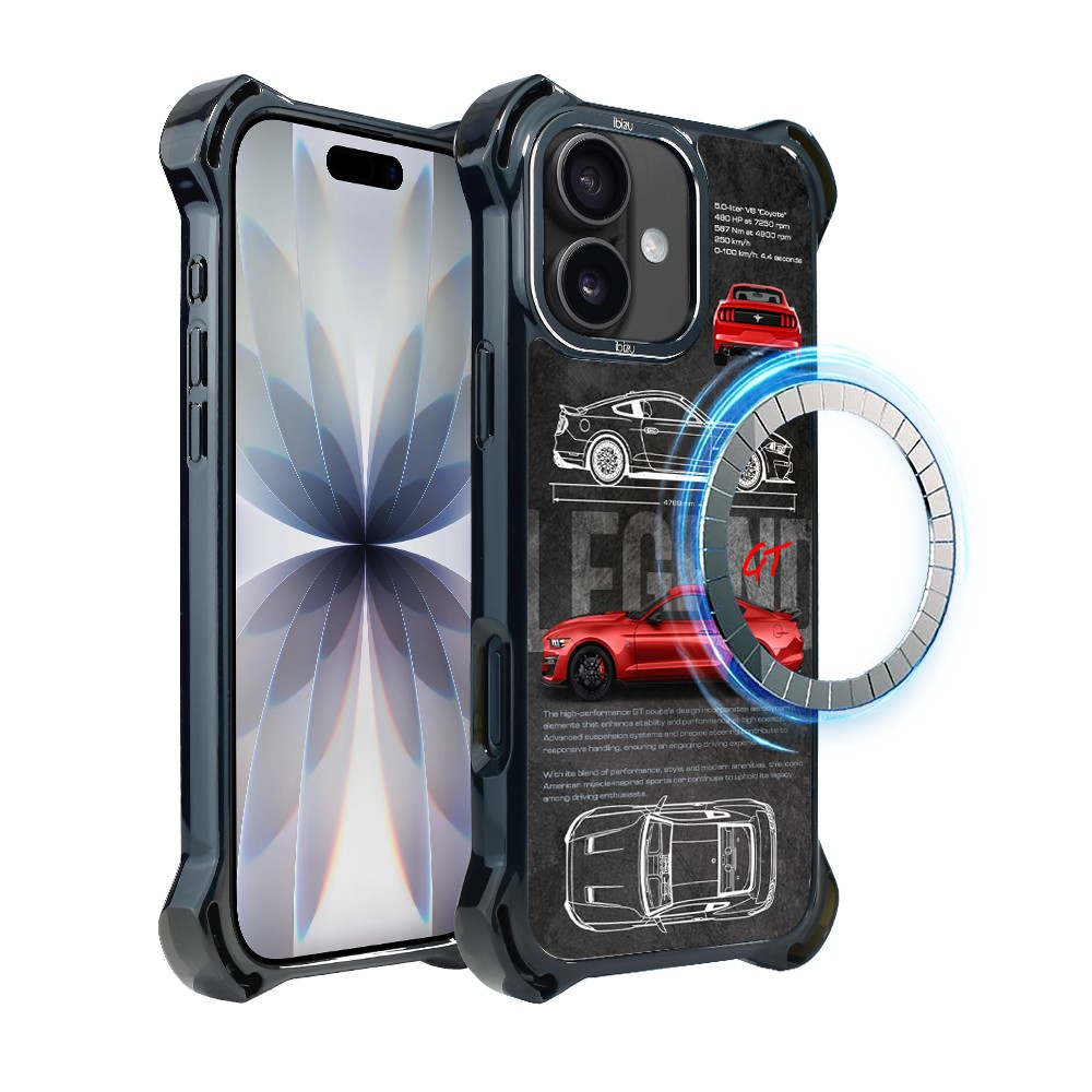 Etui do iPhone 17 IBIZU DropGuard Ultra z MagSafe, TechDrive, GT V8 “Coyote”