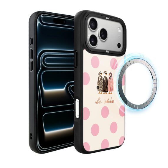 Etui do iPhone 17 Pro IBIZU DropGuard Matt z MagSafe, Bella Fantasia, Paryskie groszki-6