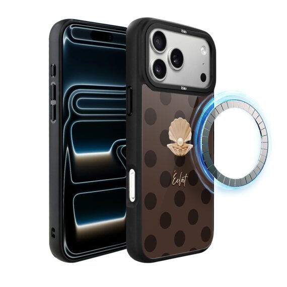 Etui do iPhone 17 Pro Max IBIZU DropGuard Matt z MagSafe, Bella Fantasia, Kawowa perła (6)