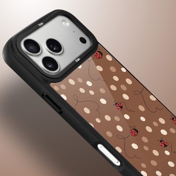 Etui do iPhone 17 Pro Max IBIZU DropGuard Matt z MagSafe, Bella Fantasia, Kawowe biedronki (2)