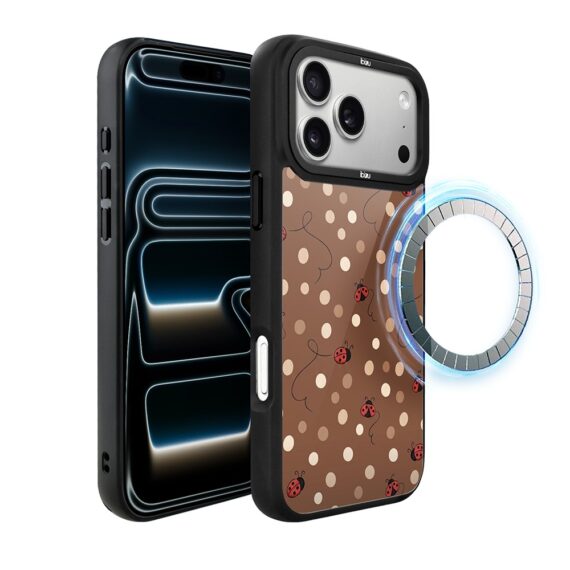 Etui do iPhone 17 Pro Max IBIZU DropGuard Matt z MagSafe, Bella Fantasia, Kawowe biedronki (5)