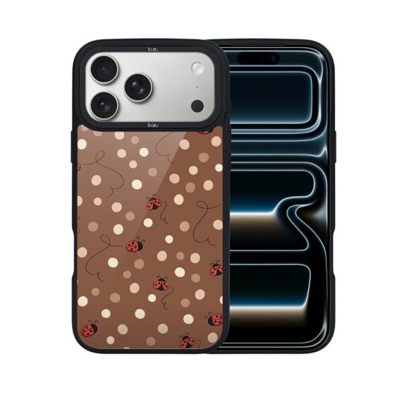 Etui do iPhone 17 Pro Max IBIZU DropGuard Matt z MagSafe, Bella Fantasia, Kawowe biedronki (6)