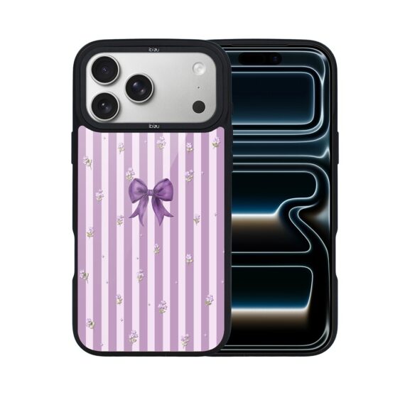 Etui do iPhone 17 Pro Max IBIZU DropGuard Matt z MagSafe, Bella Fantasia, Lawendowa kokarda (5)