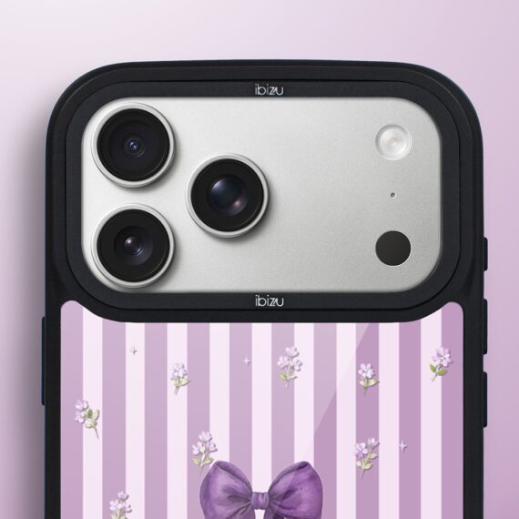 Etui do iPhone 17 Pro Max IBIZU DropGuard Matt z MagSafe, Bella Fantasia, Lawendowa kokarda (6)