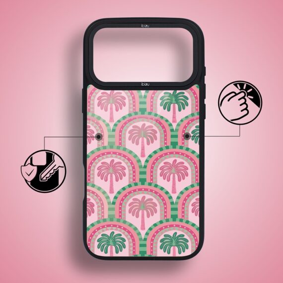 Etui do iPhone 17 Pro Max IBIZU DropGuard Matt z MagSafe, Bella Fantasia, Palmy na Capri (1)