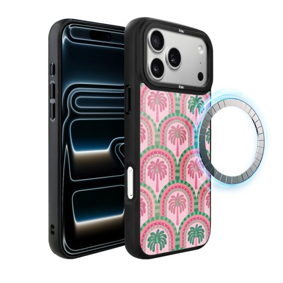 Etui do iPhone 17 Pro Max IBIZU DropGuard Matt z MagSafe, Bella Fantasia, Palmy na Capri (2)