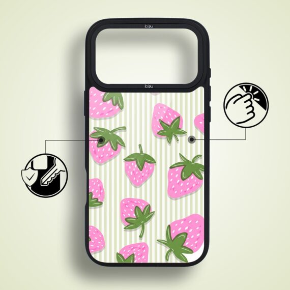 Etui do iPhone 17 Pro Max IBIZU DropGuard Matt z MagSafe, Bella Fantasia, Truskawkowa łąka (1)
