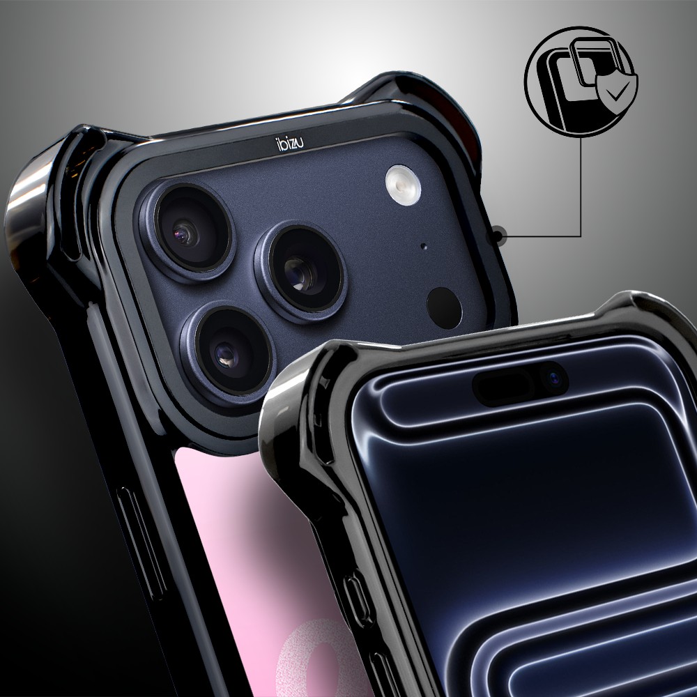Etui do iPhone 17 Pro Max IBIZU DropGuard Ultra z MagSafe, TechDrive, 911 różowe, nowe (3)