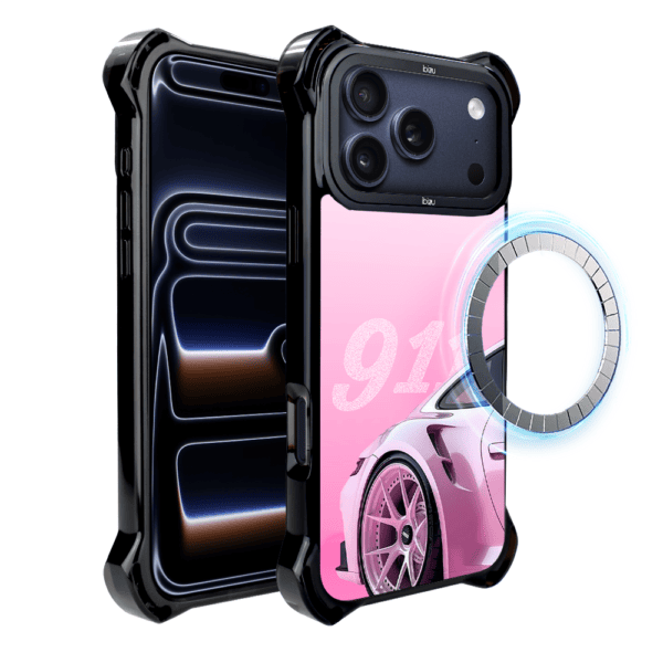 Etui do iPhone 17 Pro Max IBIZU DropGuard Ultra z MagSafe, TechDrive, 911 różowe