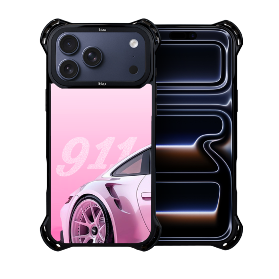 Etui do iPhone 17 Pro Max IBIZU DropGuard Ultra z MagSafe, TechDrive, 911 różowe, nowe (8)