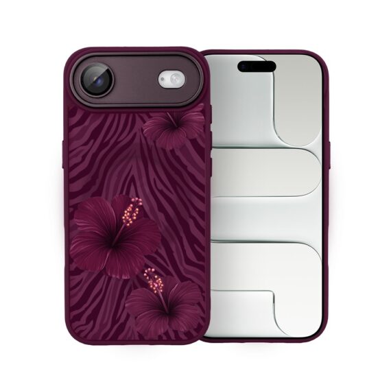 Etui do iPhone Air Color Flush z MagSafe, z osłoną aparatu, egzotyczny hibiskus, wiśniowe (1)