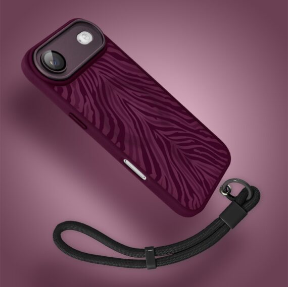 Etui do iPhone Air Color Flush z MagSafe, z osłoną aparatu, egzotyczny hibiskus, wiśniowe (4)