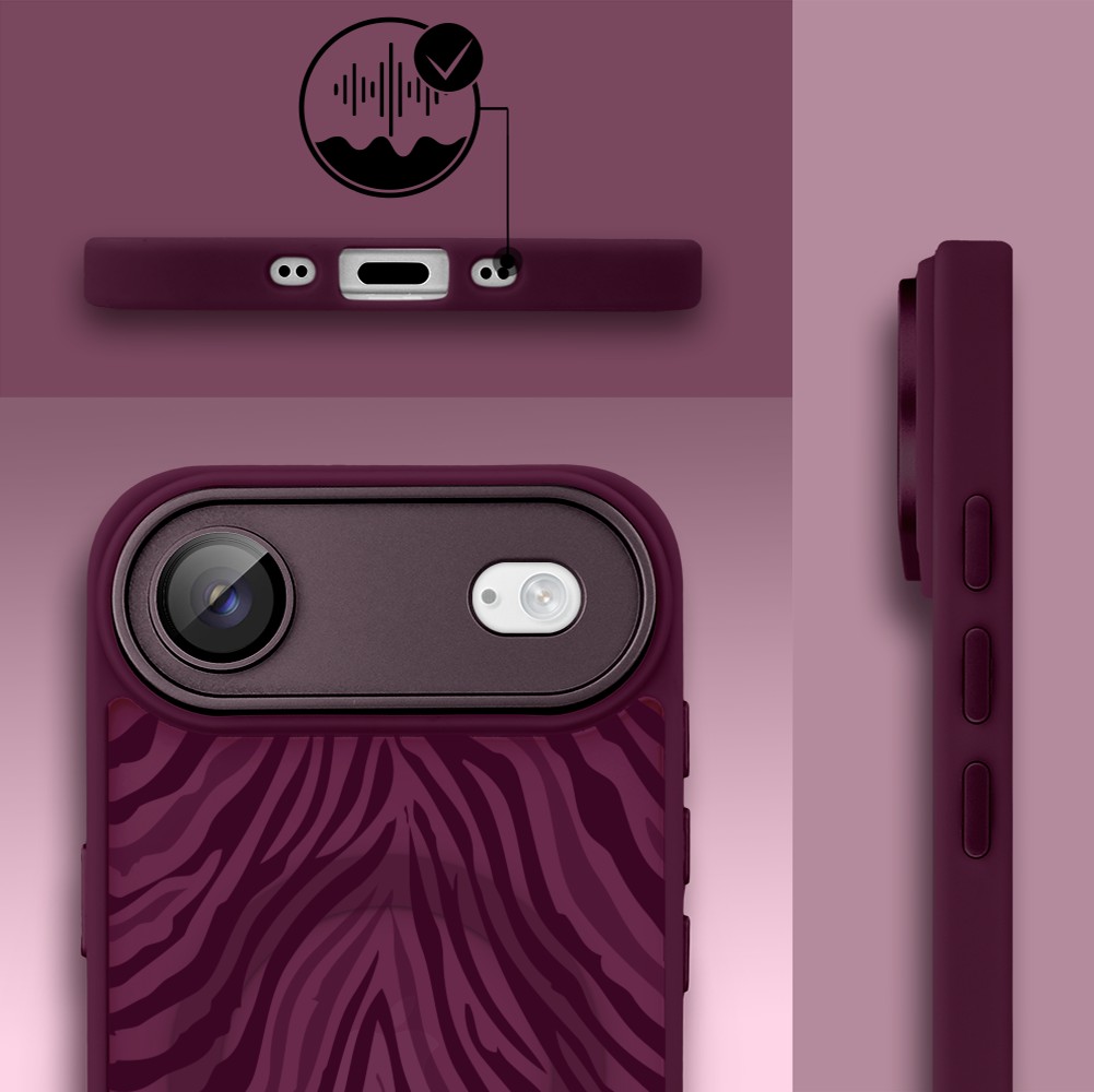 Etui do iPhone Air Color Flush z MagSafe, z osłoną aparatu, egzotyczny hibiskus, wiśniowe (6)