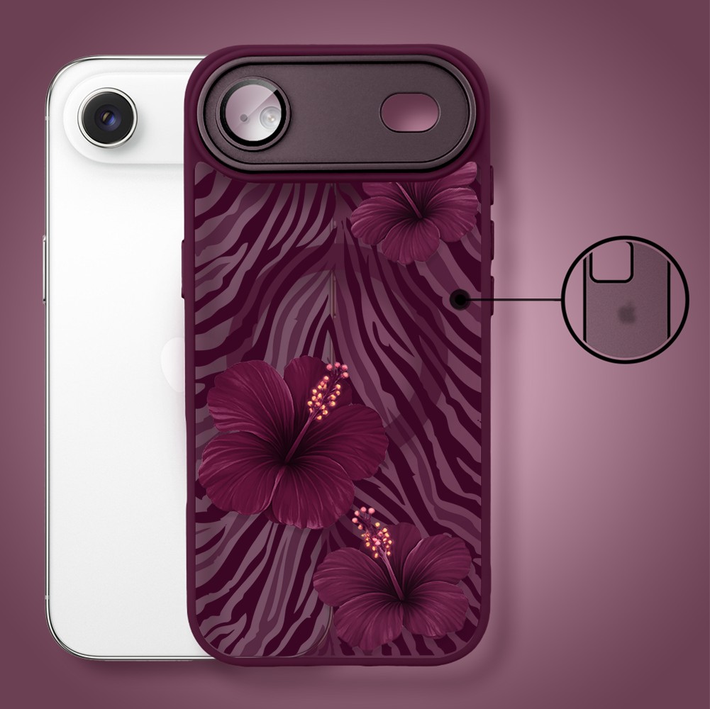 Etui do iPhone Air Color Flush z MagSafe, z osłoną aparatu, egzotyczny hibiskus, wiśniowe (7)