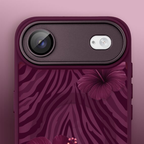 Etui do iPhone Air Color Flush z MagSafe, z osłoną aparatu, egzotyczny hibiskus, wiśniowe (8)