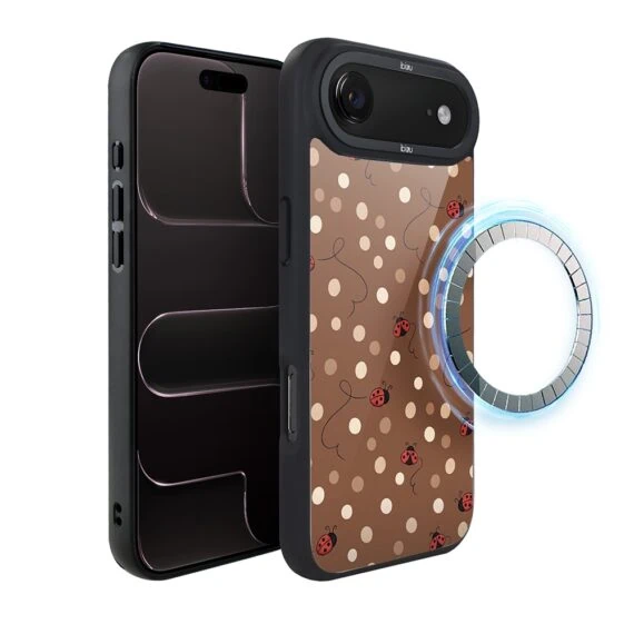 Etui do iPhone Air DropGuard Matt z MagSafe, Bella Fantasia, Kawowe biedronki (3)