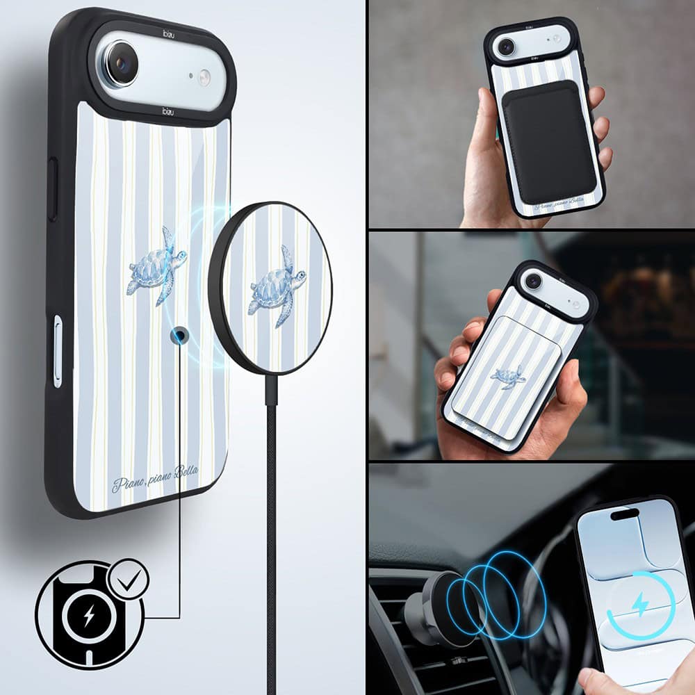 Etui do iPhone Air IBIZU DropGuard Matt z MagSafe, Bella Fantasia, Grecki żółw (2)
