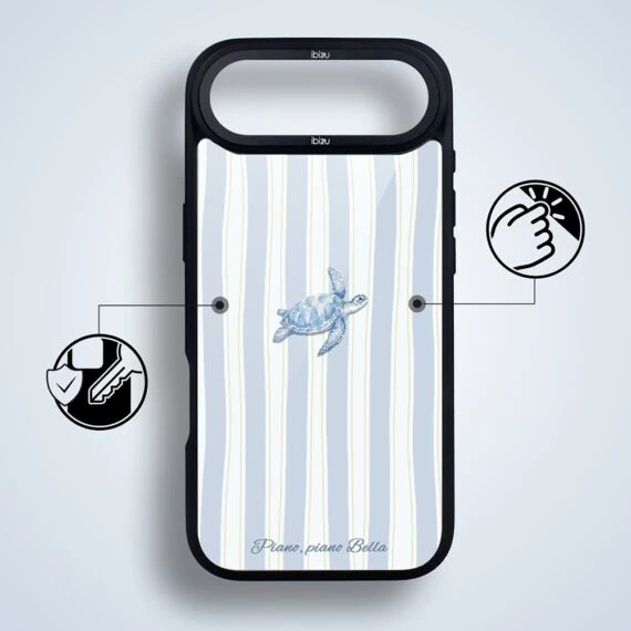 Etui do iPhone Air IBIZU DropGuard Matt z MagSafe, Bella Fantasia, Grecki żółw (3)
