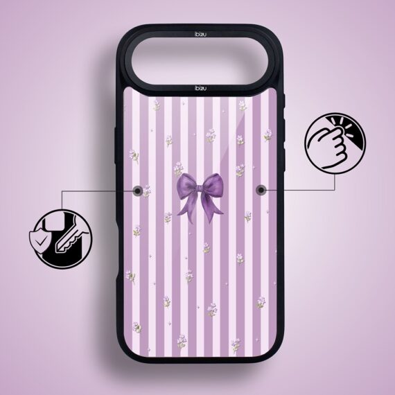 Etui do iPhone Air IBIZU DropGuard Matt z MagSafe, Bella Fantasia, Lawendowa kokarda (3)