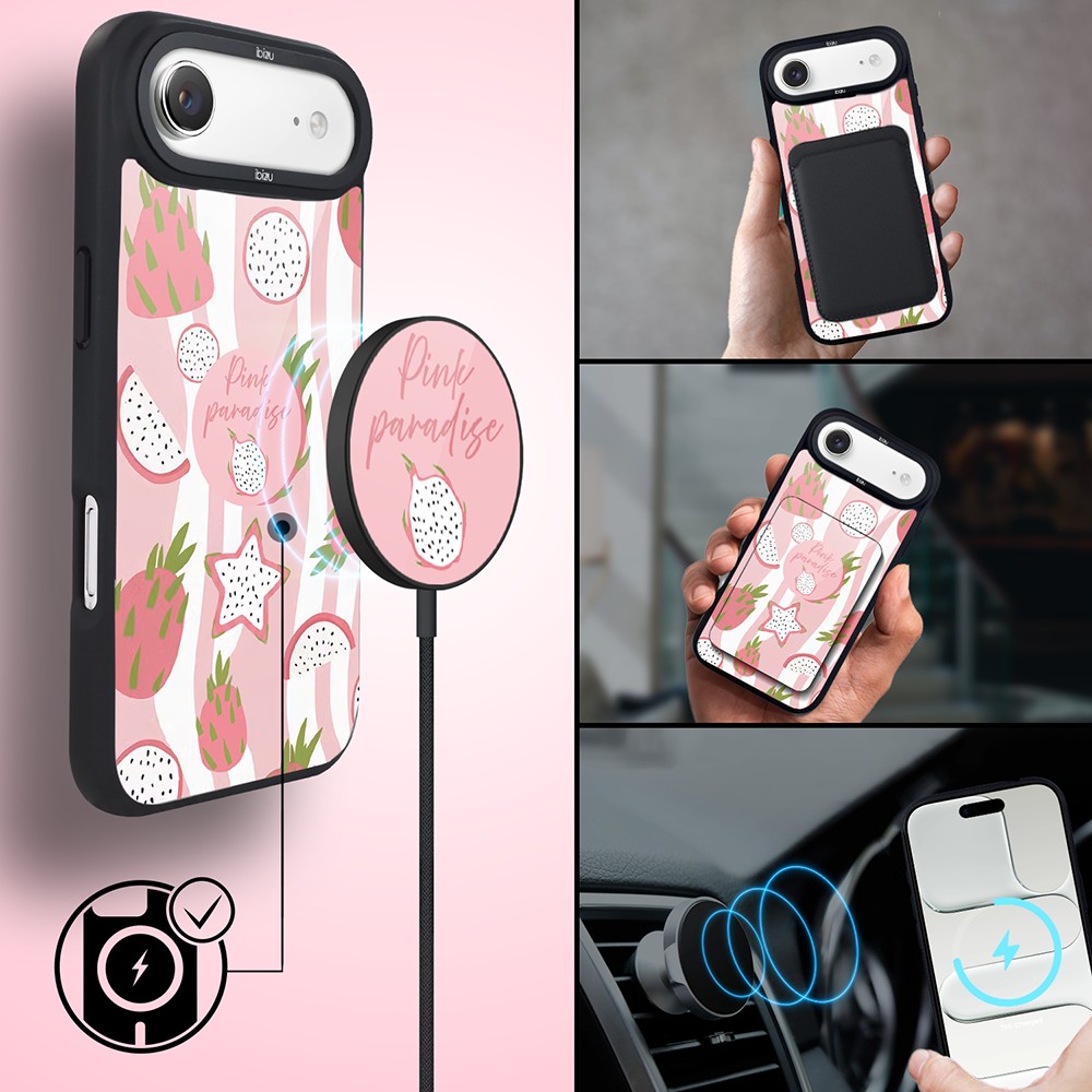 Etui do iPhone Air IBIZU DropGuard Matt z MagSafe, Bella Fantasia, Różowa pitaja (8)