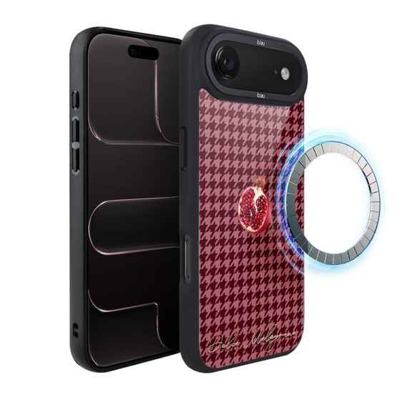 Etui do iPhone Air IBIZU DropGuard Matt z MagSafe, Bella Fantasia, Rubinowy granat (2)