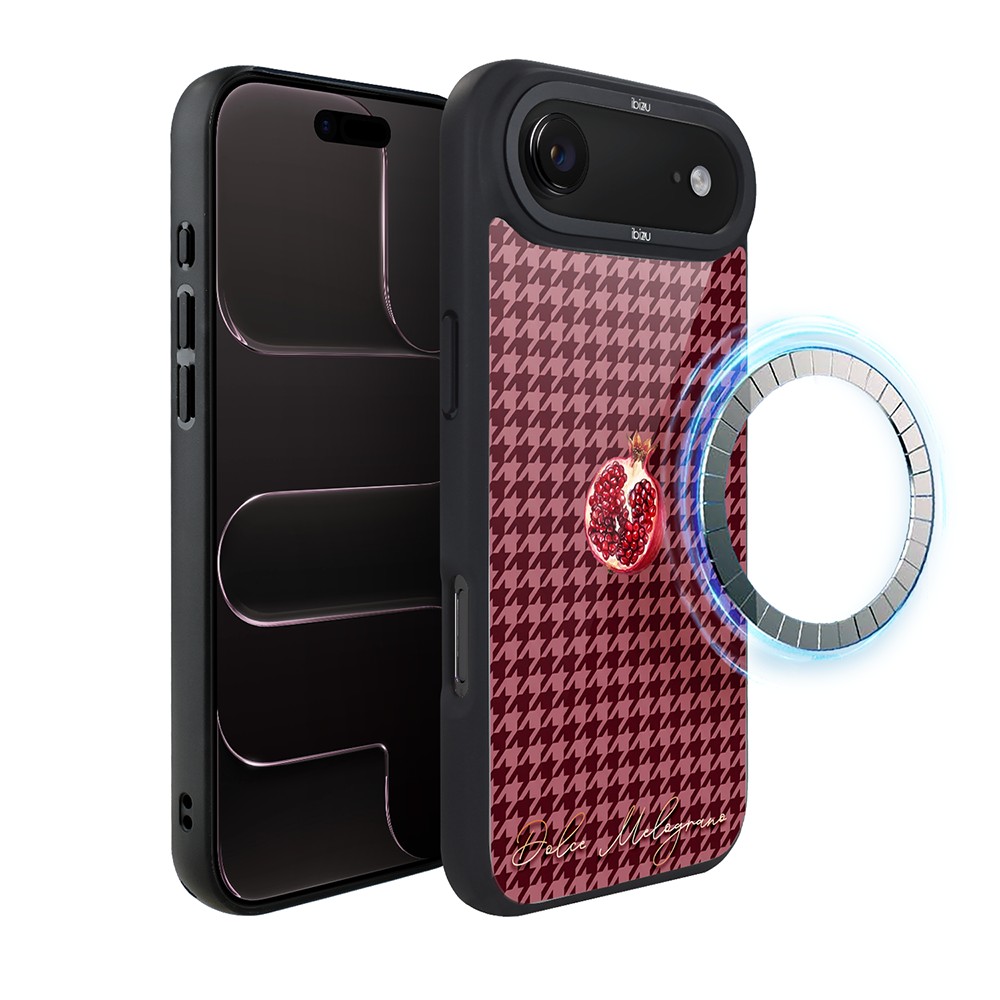Etui do iPhone Air IBIZU DropGuard Matt z MagSafe, Bella Fantasia, Rubinowy granat