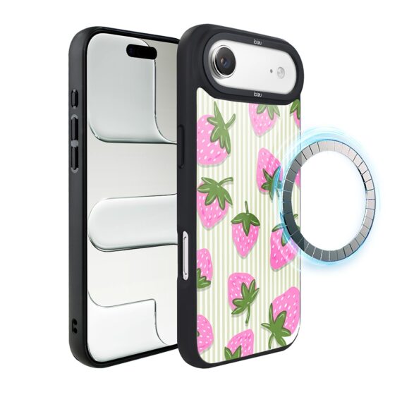 Etui do iPhone Air IBIZU DropGuard Matt z MagSafe, Bella Fantasia, Truskawkowa łąka (2)