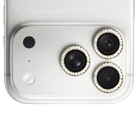 luksusowa diamentowa osłona obiektywów, szkło na aparat iphone 18 pro max, złota