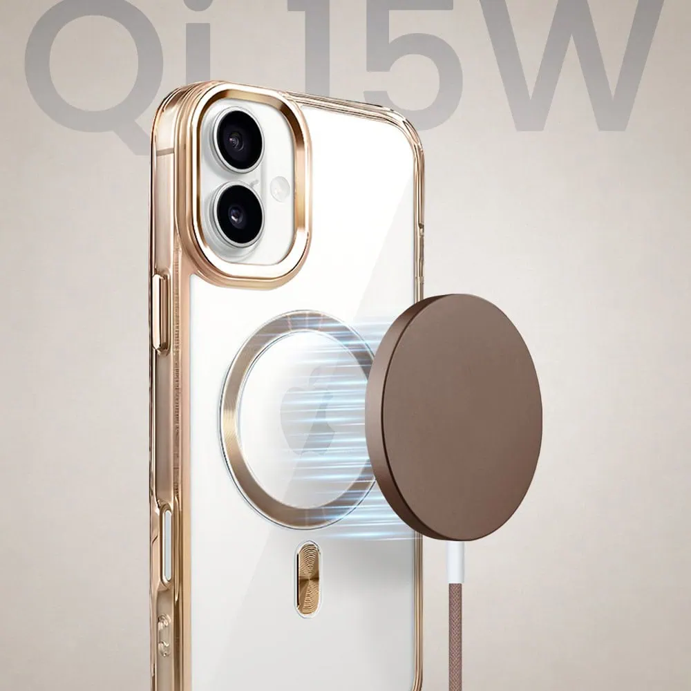 Perfect Match do iPhone 16 – zestaw Super Hybrid + akcesoria, pustynny brąz (1)