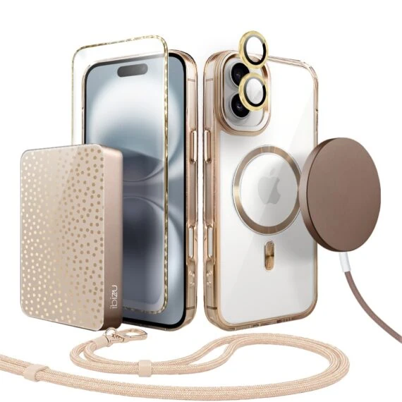 Perfect Match do iPhone 16 – zestaw Super Hybrid + akcesoria, pustynny brąz (8)