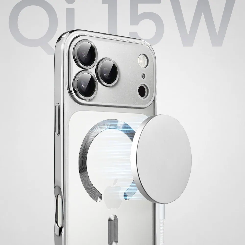 Perfect Match do iPhone 17 Pro Max - zestaw MagSafe Luxury Protect + akcesoria , srebrny (1)