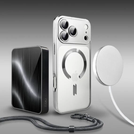 Perfect Match do iPhone 17 Pro Max - zestaw MagSafe Luxury Protect + akcesoria , srebrny (2)