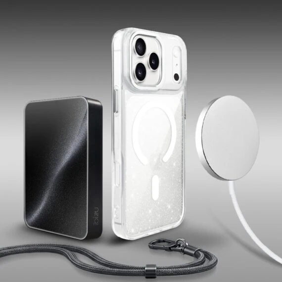 Perfect Match do iPhone 17 Pro Max - zestaw Super Hybrid Sparkle + akcesoria, srebrny (8)