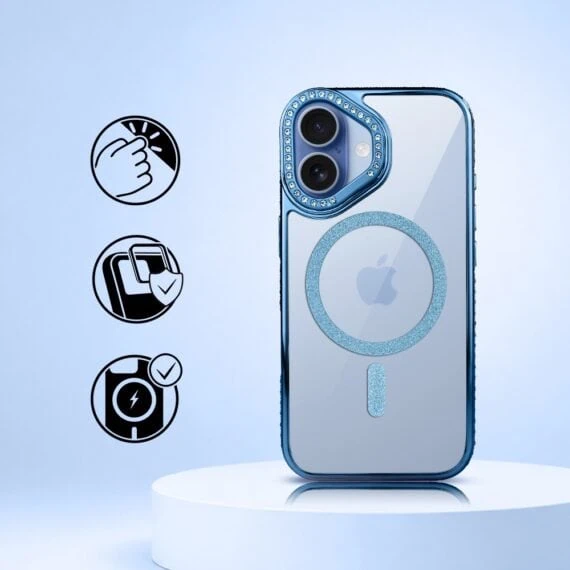Perfect Match do iPhone 17 - zestaw Diadem Glow + akcesoria, niebieski (5)
