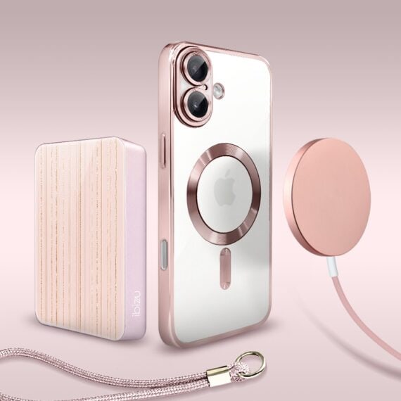 Perfect Match do iPhone 17 - zestaw MagSafe Luxury Protect + akcesoria, różowy (7)