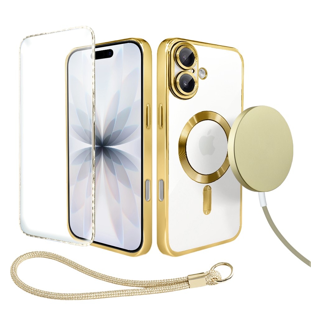 Perfect Match do iPhone 17 – zestaw MagSafe Luxury Protect + akcesoria, złoty