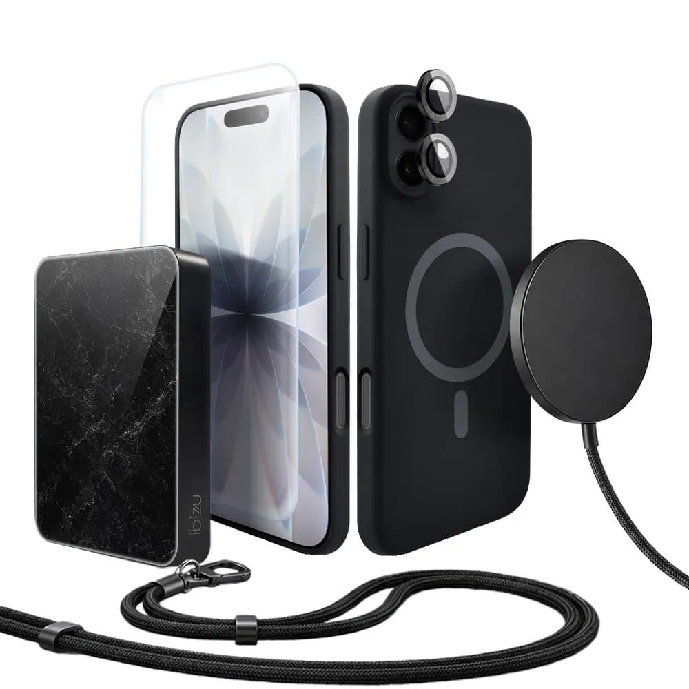Perfect Match do iPhone 17 – zestaw silikonowe z MagSafe + akcesoria, czarny