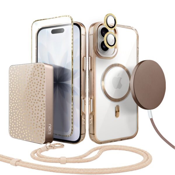 Perfect Match do iPhone 17 – zestaw Super Hybrid + akcesoria, pustynny brąz