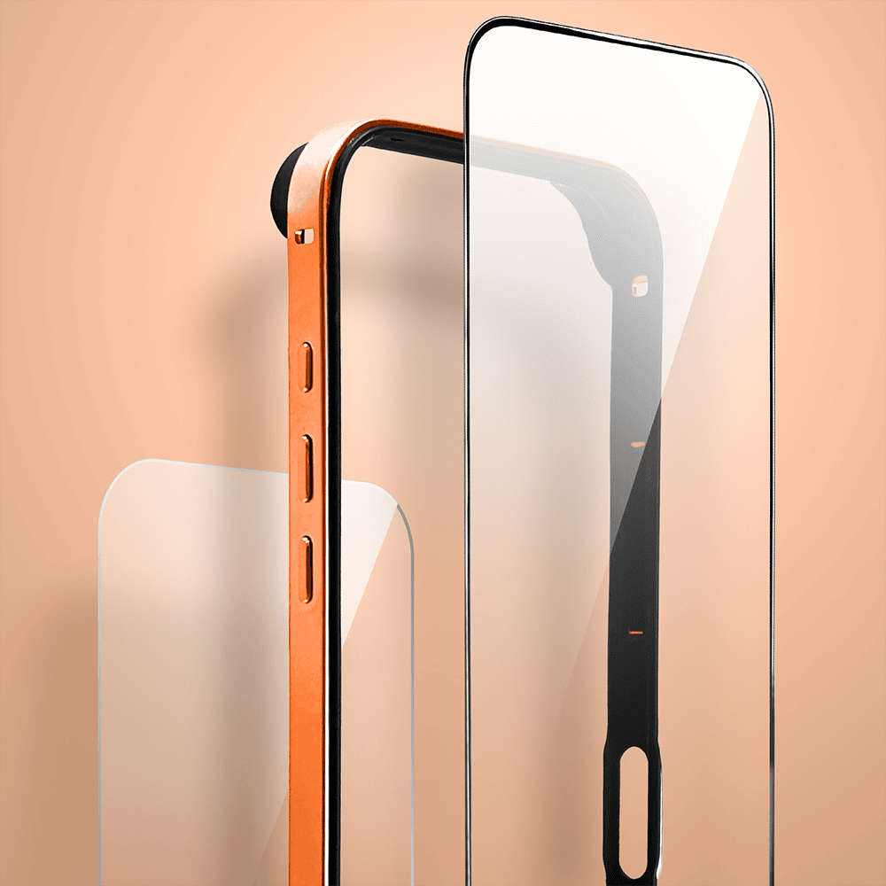 bumper do iphone 18 pro max, metal slim, metalowa ramka ochronna, pomarańczowy