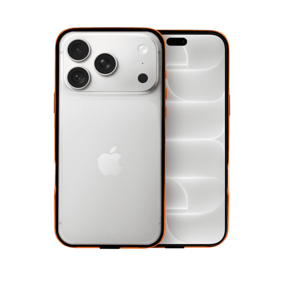 bumper do iphone 18 pro max, metal slim, metalowa ramka ochronna, pomarańczowy